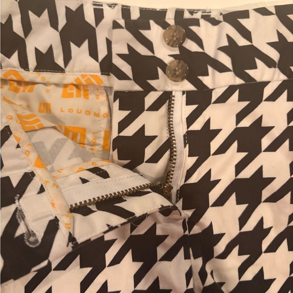 Sanrio High Waist Black and White Houndstooth Shorts - Picture 3 of 8